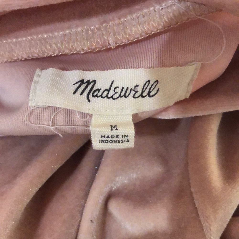 Madewell mock neck velvet top - Picture 3 of 7